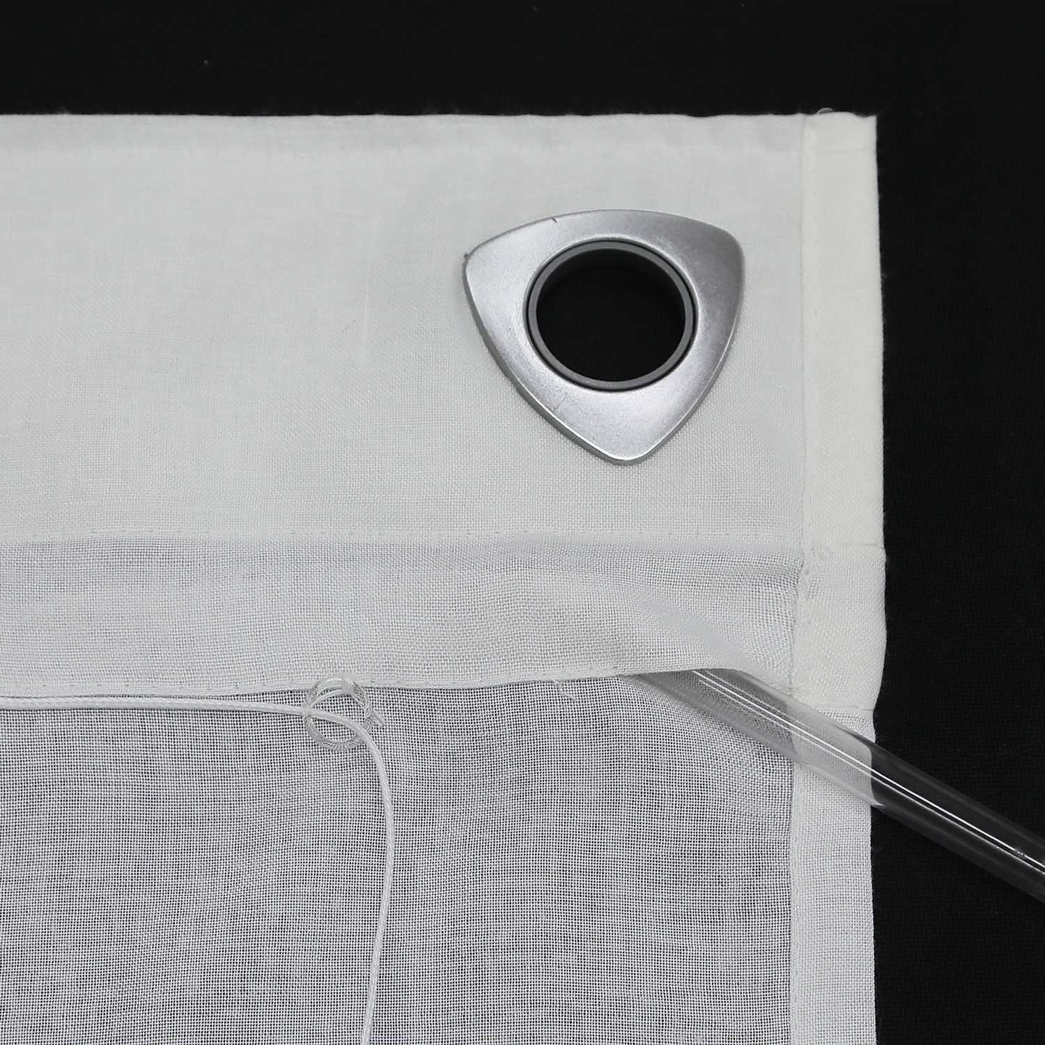 Rollos mit U-Haken gestreifte Muster Unifarbe halbtransparent modern Design 1 stück - Joyswahl