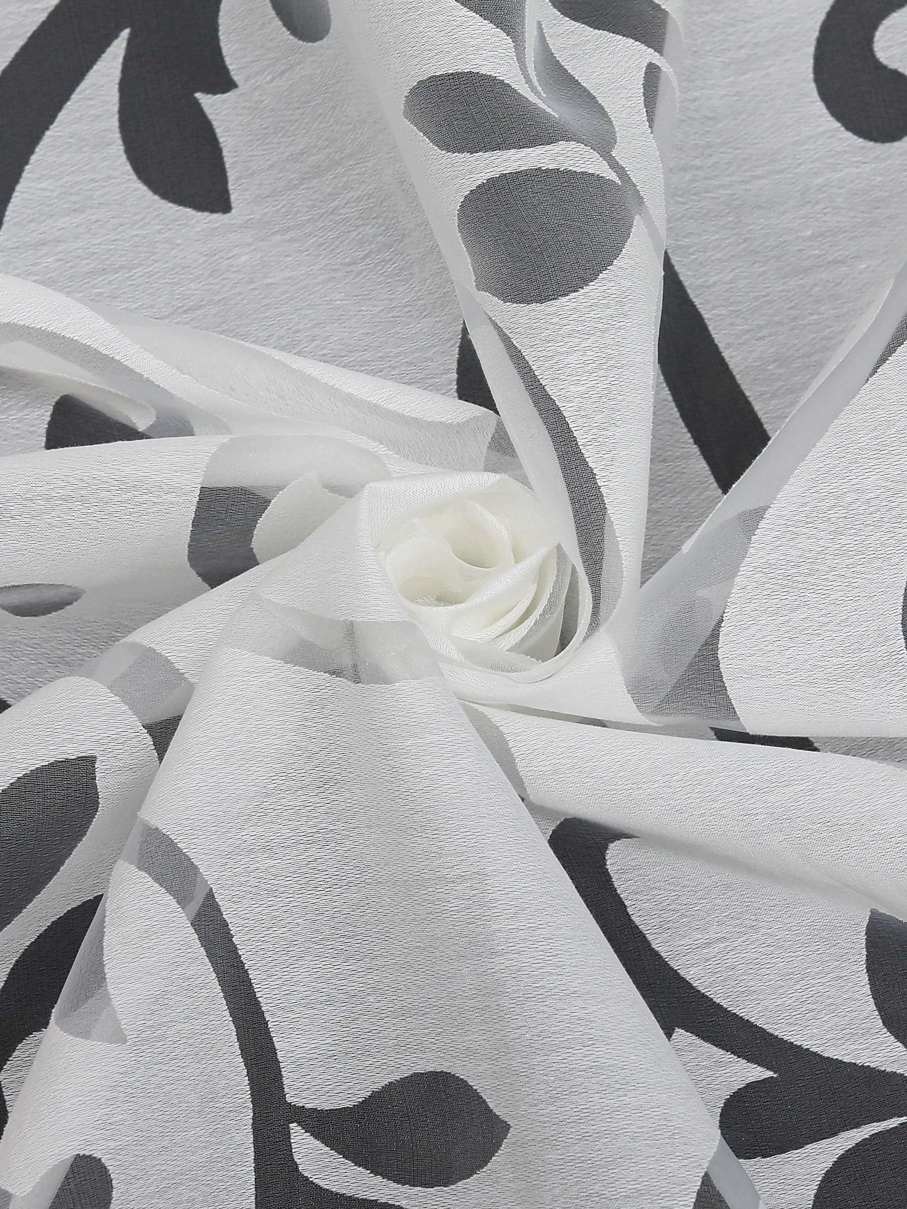 Schiebegardine Flächenvorhänge Klettbandschal mit Blumenmuster transparent modern 2er Set - Joyswahl