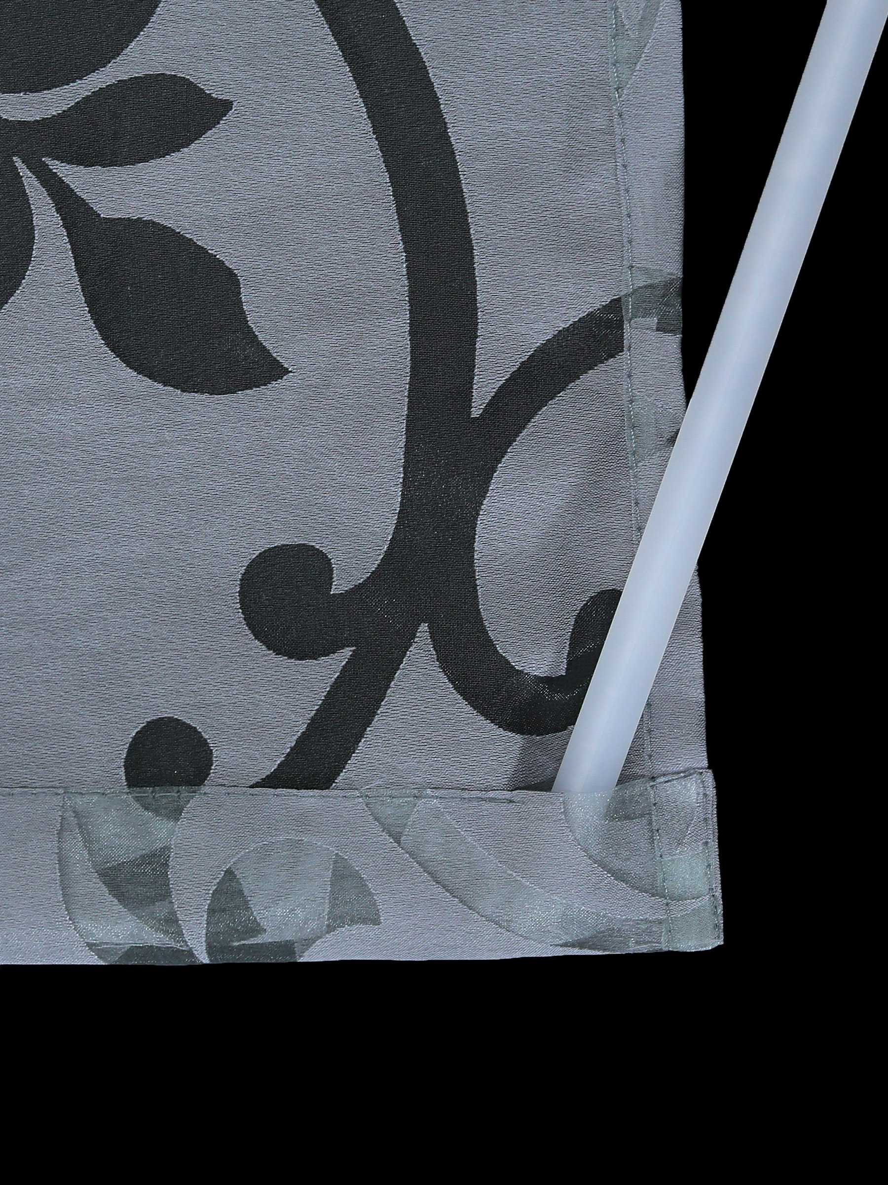 Schiebegardine Flächenvorhänge Klettbandschal mit Blumenmuster transparent modern 2er Set - Joyswahl