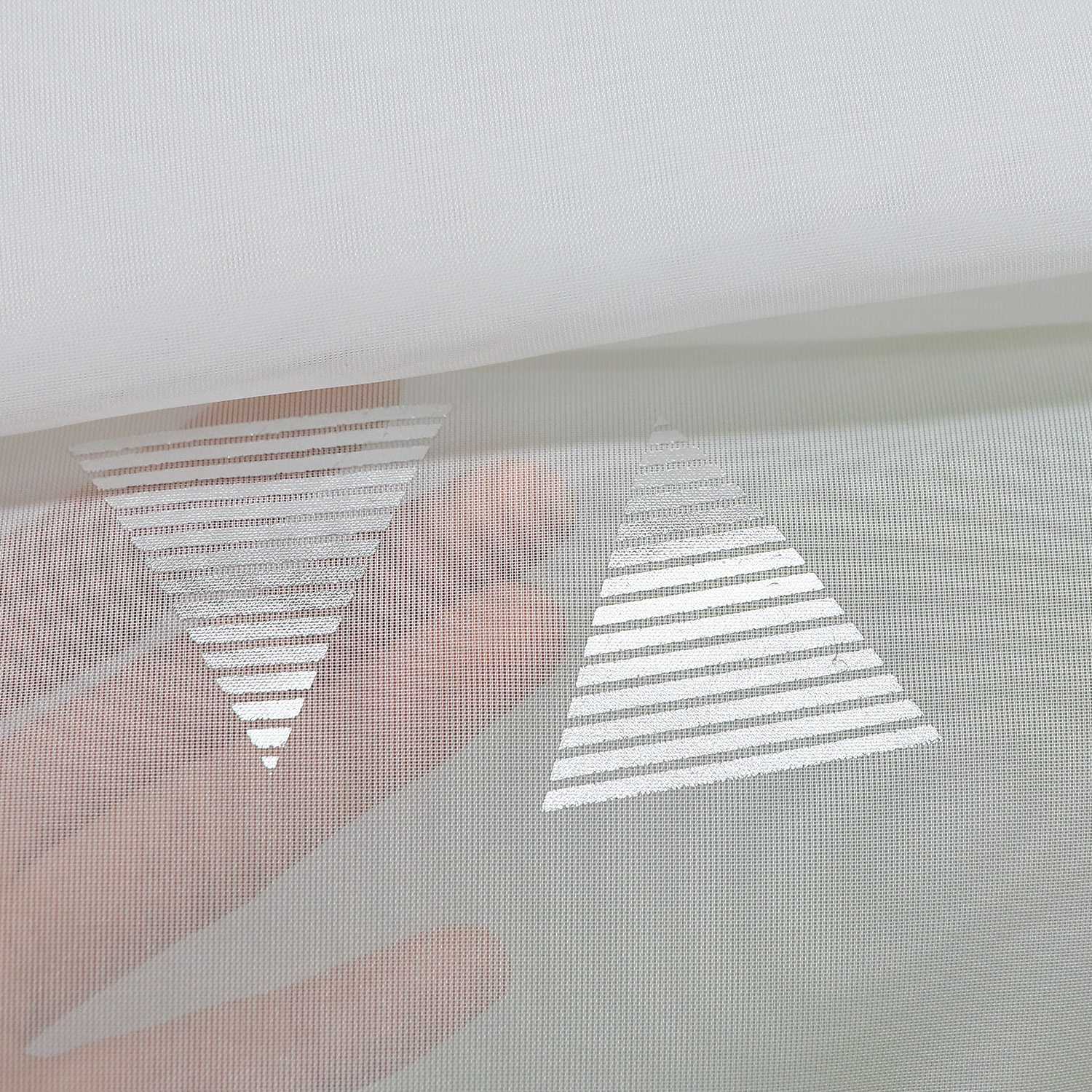 Raffrollo ohne Bohren mit Hakenaufhängung Voile Ösenrollo mit Glanzdruck Fenster Küche Gardinen Transparent Weiß 1 Stück - Joyswahl