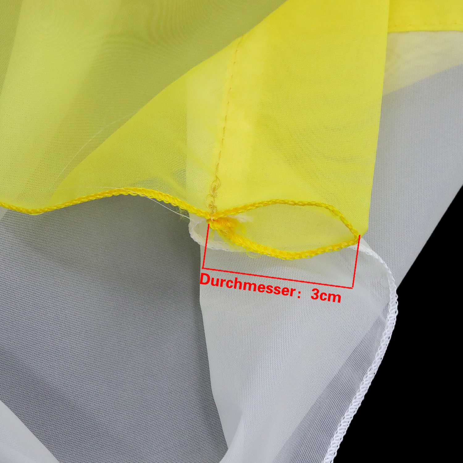 Scheibengardine durch Tunnelzug Voile Bistrogardinen mit Quaste Kurzstore Doppelte Vorhänge Halbtransparent 1 Stück - Joyswahl