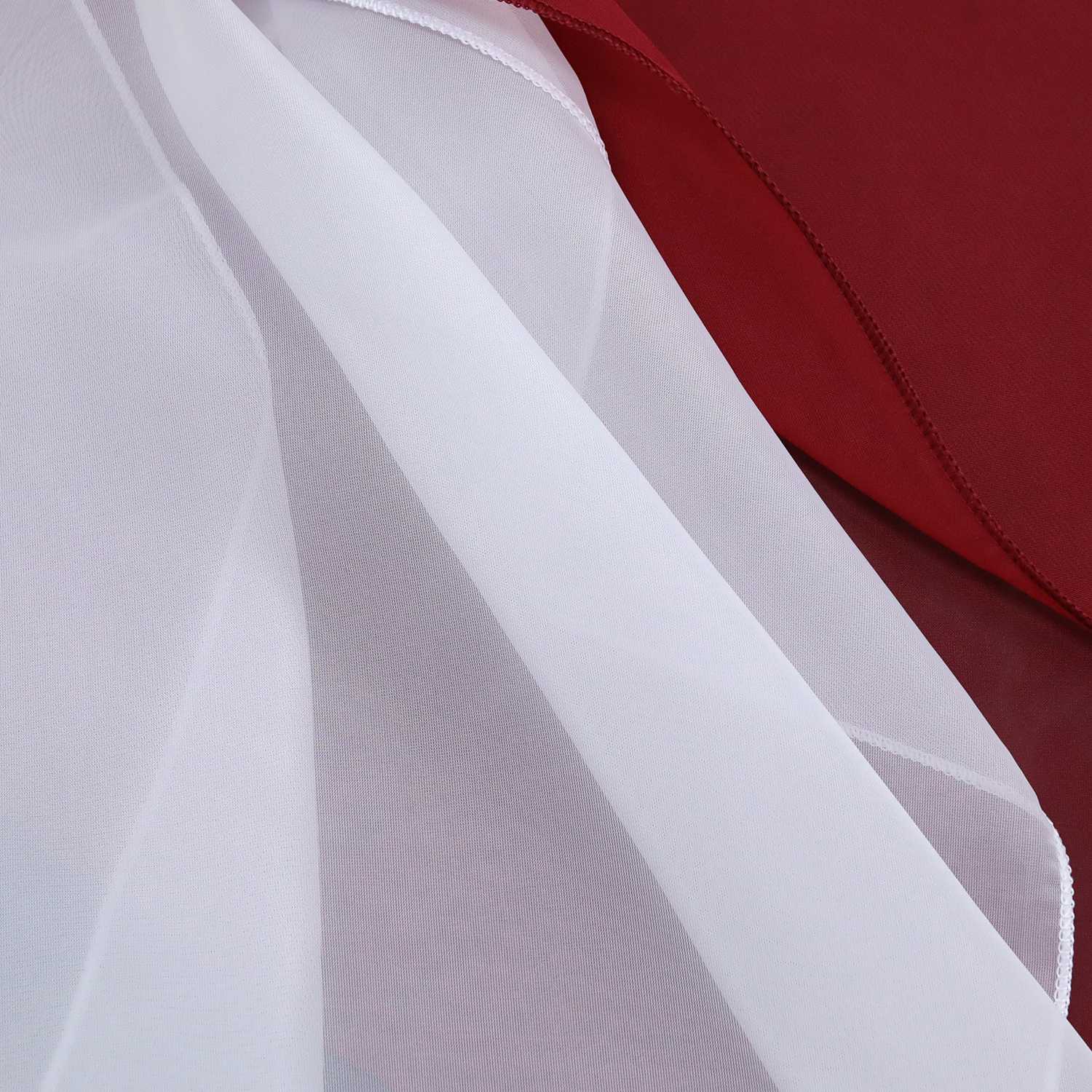 Scheibengardine durch Tunnelzug Voile Bistrogardinen mit Quaste Kurzstore Doppelte Vorhänge Halbtransparent 1 Stück - Joyswahl