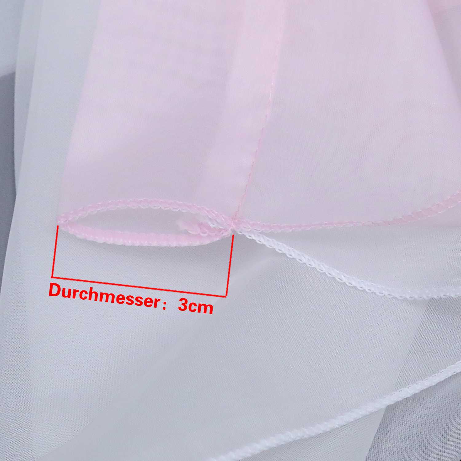 Scheibengardine durch Tunnelzug Voile Bistrogardinen mit Quaste Kurzstore Doppelte Vorhänge Halbtransparent 1 Stück - Joyswahl