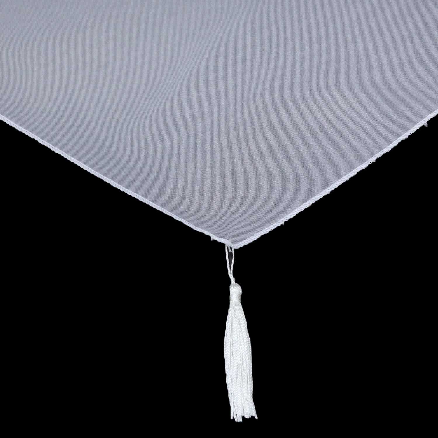 Scheibengardine durch Tunnelzug Voile Bistrogardinen mit Quaste Kurzstore Doppelte Vorhänge Halbtransparent 1 Stück - Joyswahl