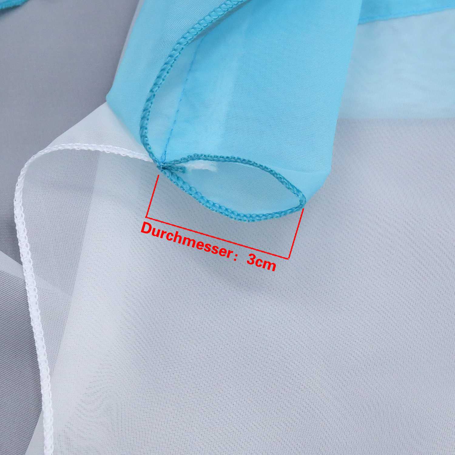 Scheibengardine durch Tunnelzug Voile Bistrogardinen mit Quaste Kurzstore Doppelte Vorhänge Halbtransparent 1 Stück - Joyswahl