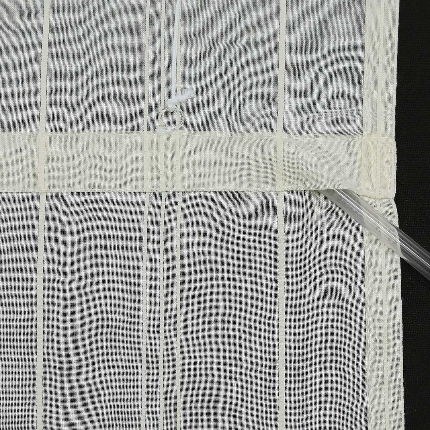 Rollos mit U-Haken gestreifte Muster Unifarbe halbtransparent modern Design 1 stück - Joyswahl