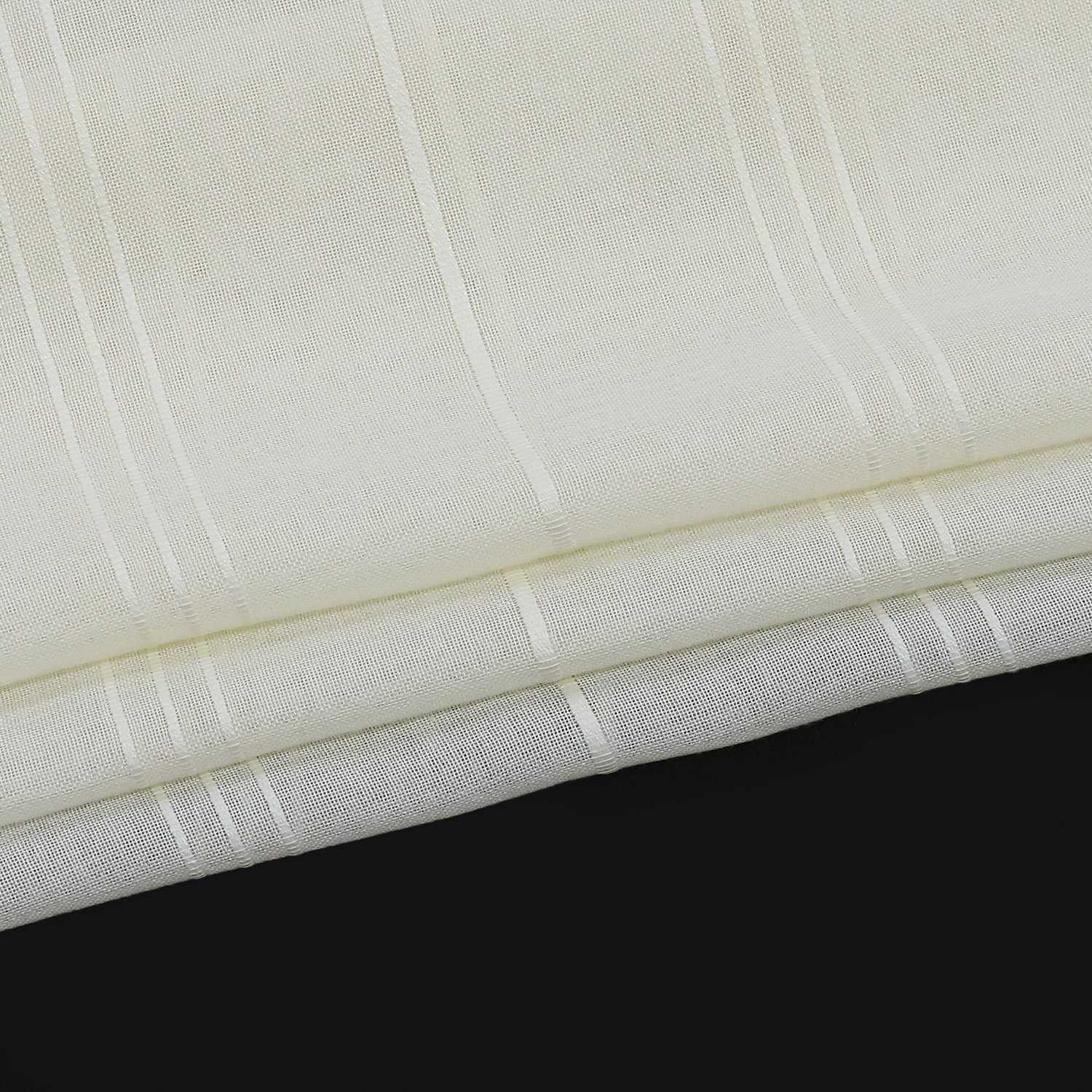 Rollos mit U-Haken gestreifte Muster Unifarbe halbtransparent modern Design 1 stück - Joyswahl