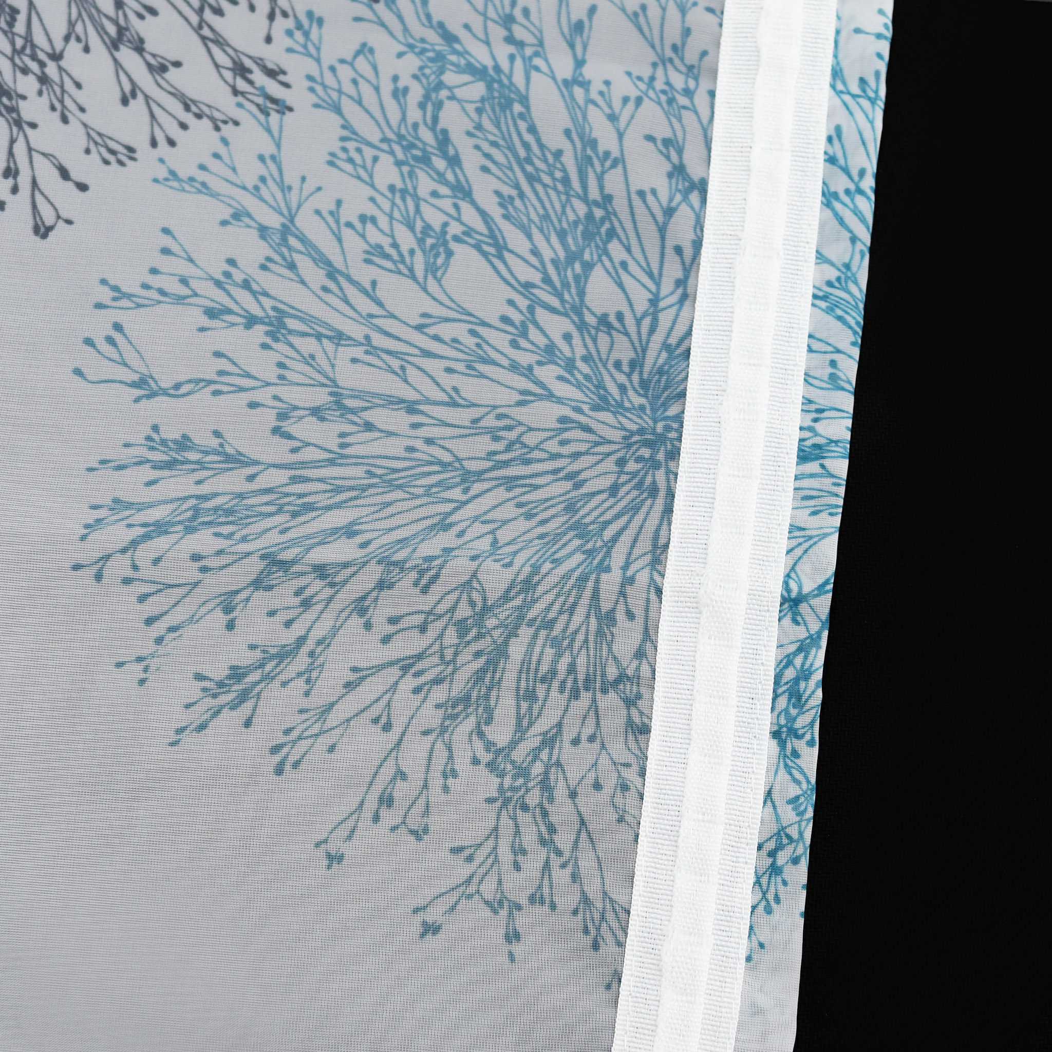 Voile-Vorhang Kräuselbandschal Transparente mit Blumenmuster leichte Schutzfunktion 1 Stück - Joyswahl