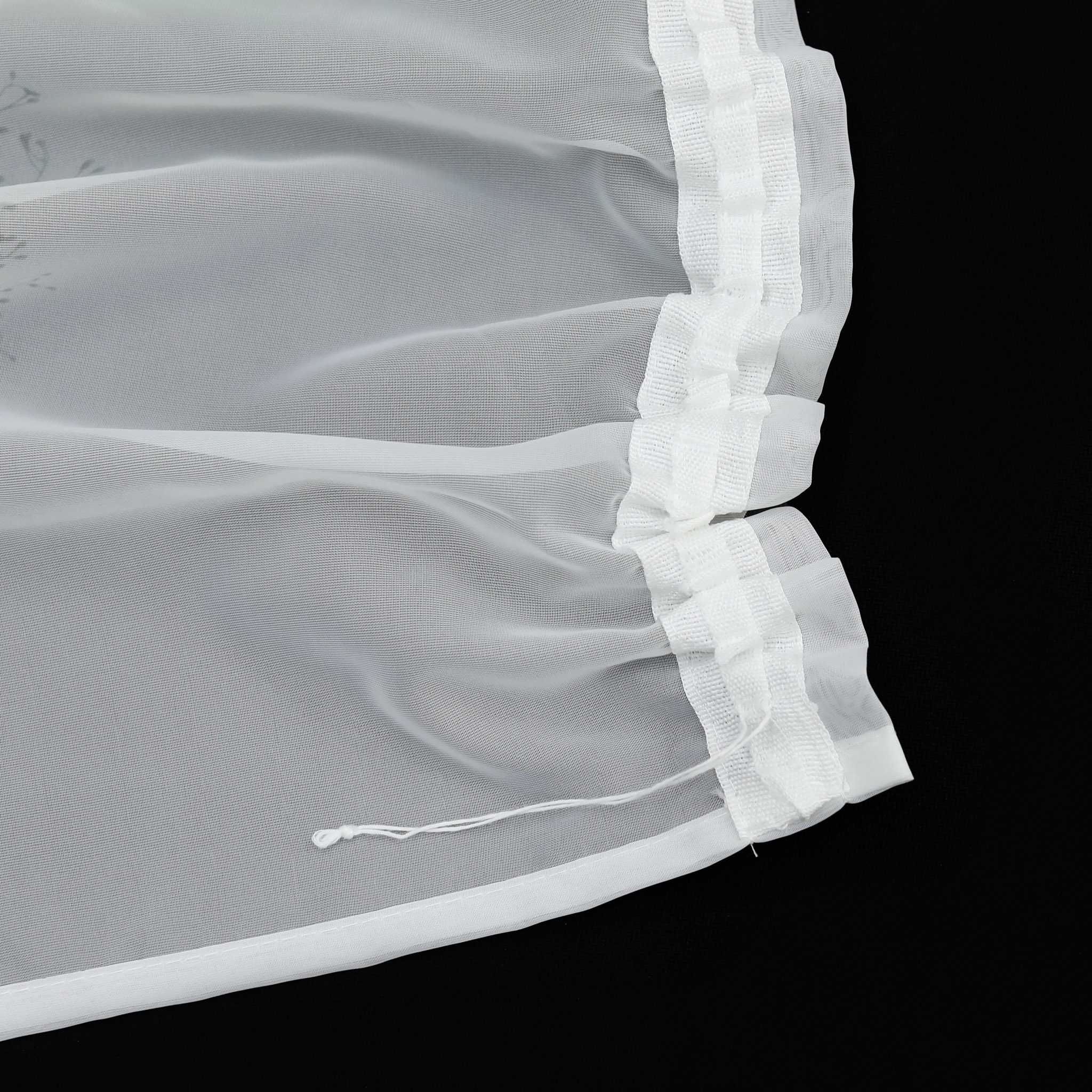 Voile-Vorhang Kräuselbandschal Transparente mit Blumenmuster leichte Schutzfunktion 1 Stück - Joyswahl