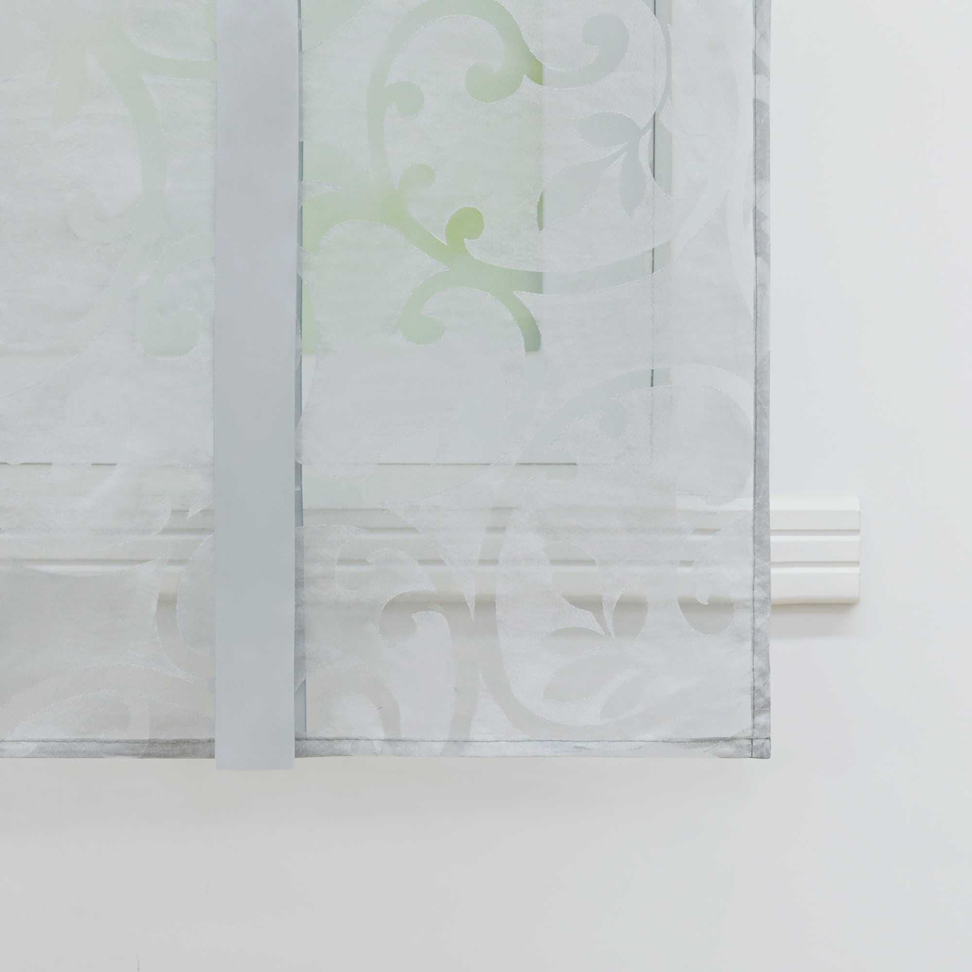 Raffrollo durch Tunnelzug romantische Rollo mit floralem Muster transparentes Vorhang für Wohnzimmerfenster 1 Stück - Joyswahl