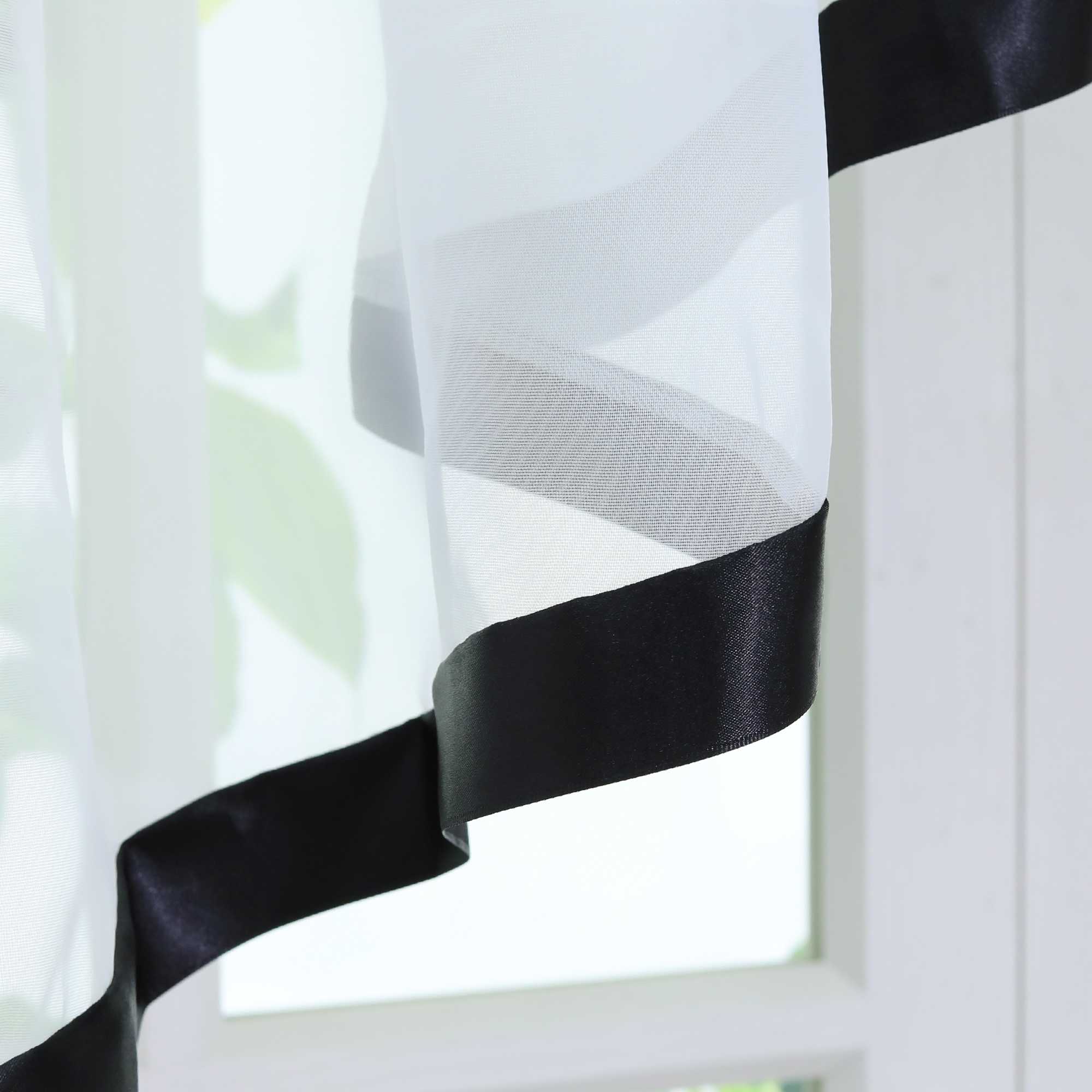 Scheibengardinen Kräuselbandgardine Fensterdeko Kreuzdesign Obere Fensterabdeckung 1 stück - Joyswahl