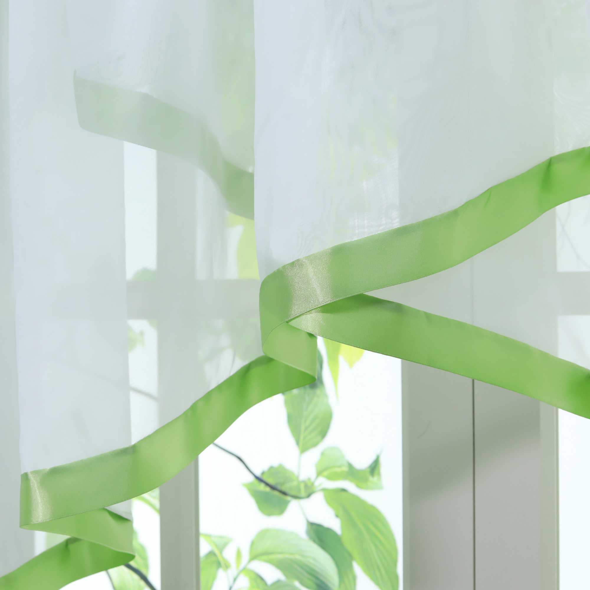 Scheibengardinen Kräuselbandgardine Fensterdeko Kreuzdesign Obere Fensterabdeckung 1 stück - Joyswahl
