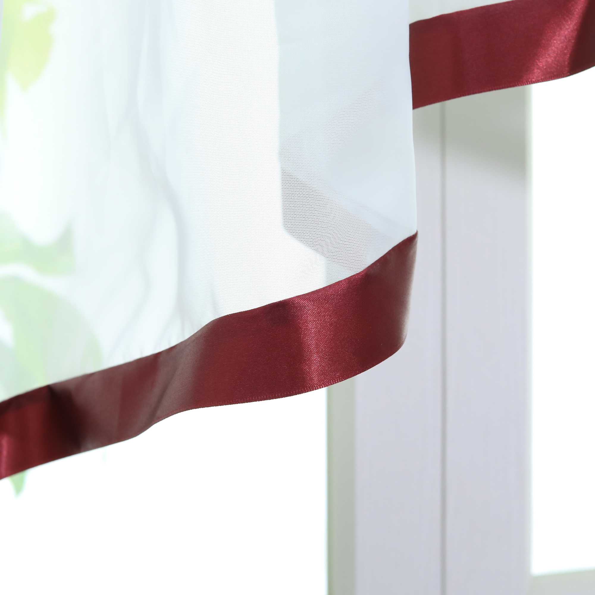 Scheibengardinen Kräuselbandgardine Fensterdeko Kreuzdesign Obere Fensterabdeckung 1 stück - Joyswahl