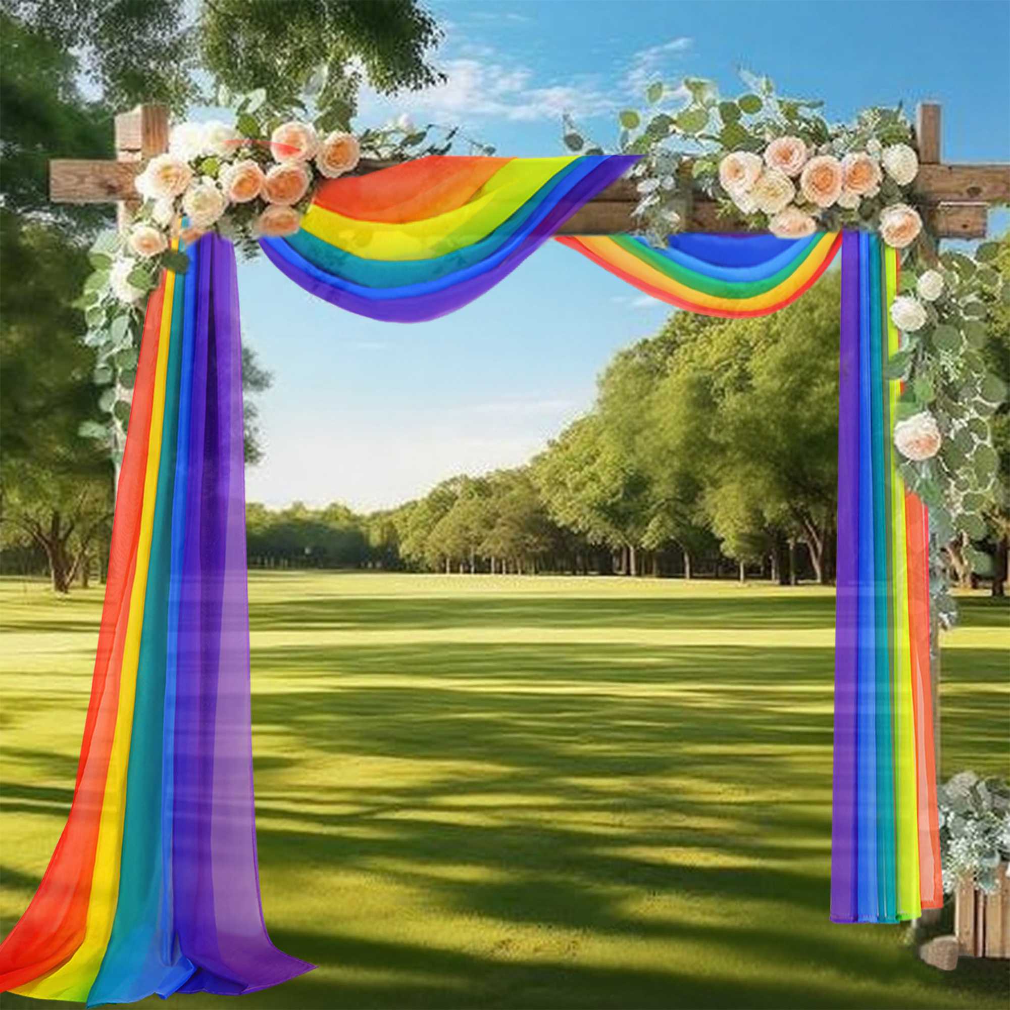 Joyswahl Voilevorhang in Regenbogenfarben - Joyswahl